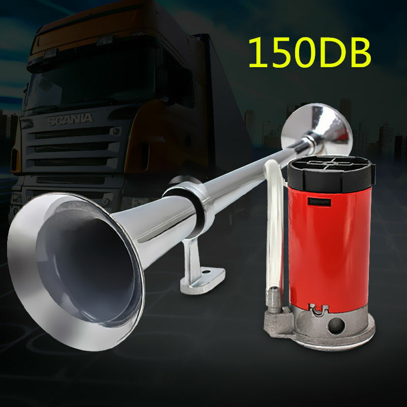 Single Trumpet Air Horn 150db Loud Truck Boat Mega Train Lorry 12V Compressor