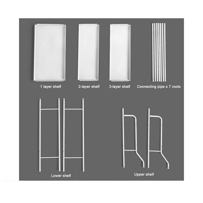 3 Tier Over Washing Machine Storage - Bathroom Laundry Toilet Shelf Unit