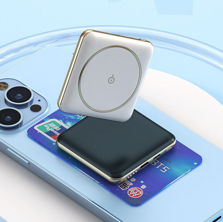 Slim Portable Mini Qi Charger Magnetic Wireless Power Bank 10000mAh