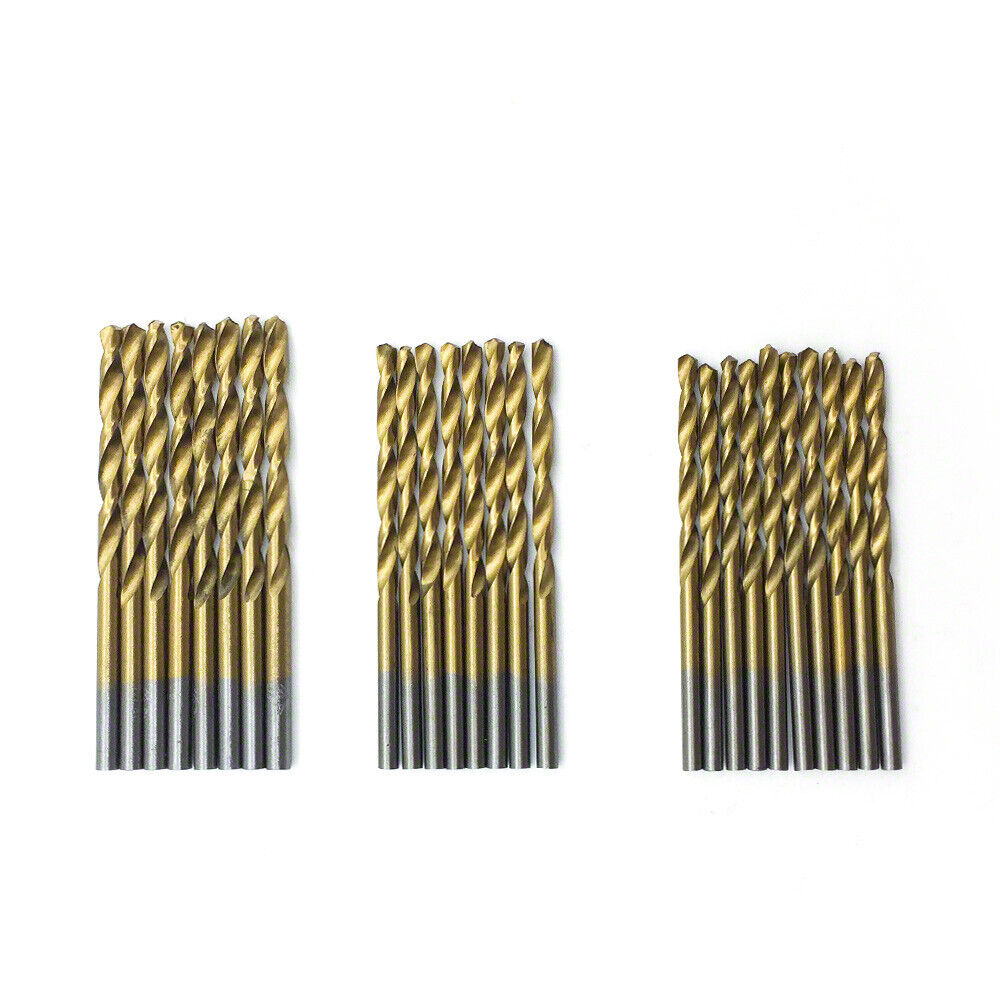 99PCS HSS Metric 1.5-10mm Titanium Coated Drill Bit Set Metal Wood Plastic