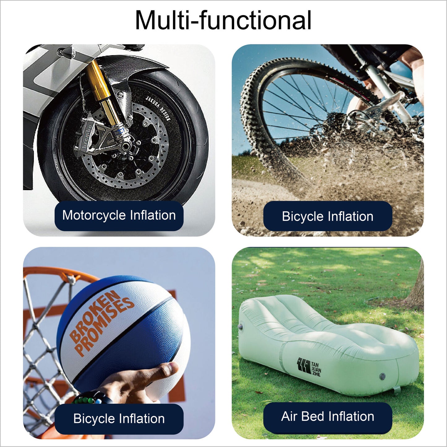 Digital Car Tyre Inflator Pump 12V Mini Portable Auto Air Compressor Bike