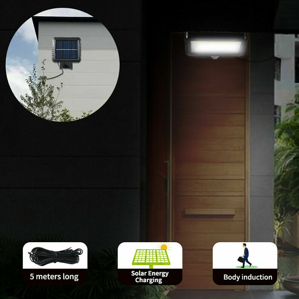 100 Led Solar Sensor Lights Light Motion Detection Security Garden Flood Lamp
