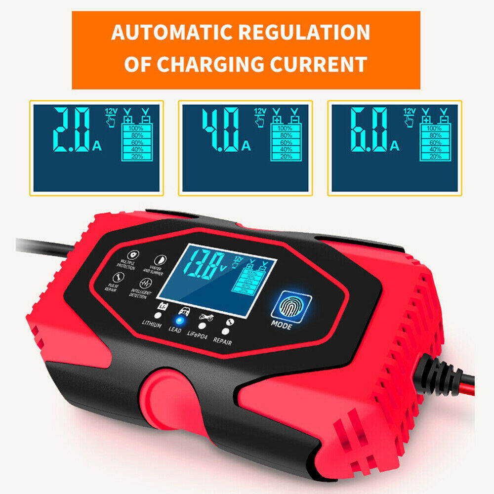 7-stage Automatic Charging Lead-Acid & Lithium Battery Charger Smart Trickle