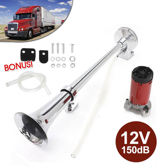 Single Trumpet Air Horn 150db Loud Truck Boat Mega Train Lorry 12V Compressor