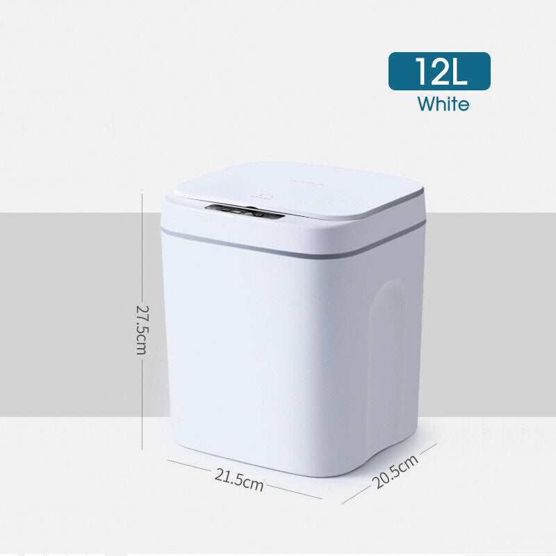 12-18L Smart Trash Bin Automatic Motion Sensor Rubbish Waste Bin Basket Toilet
