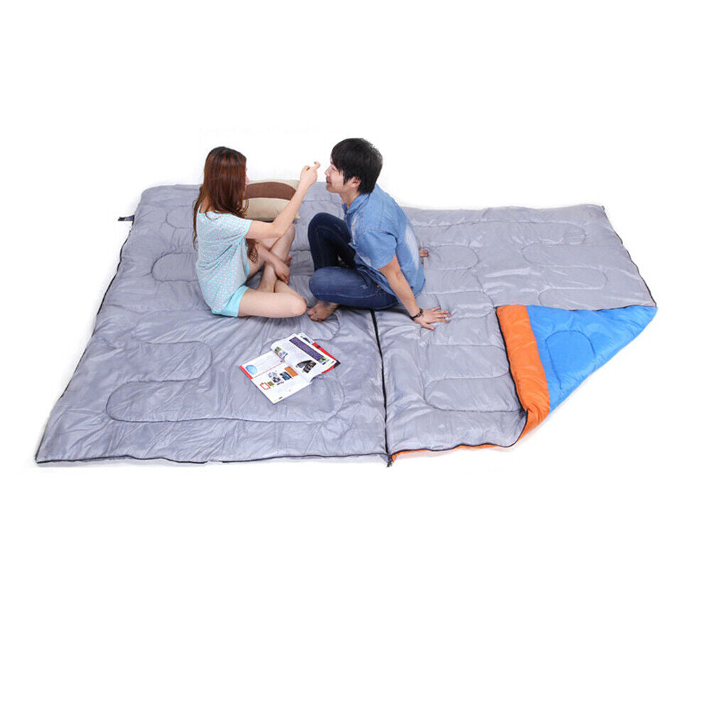 -10°C Double Outdoor Camping Sleeping Bag Hiking Thermal Winter 220x150cm