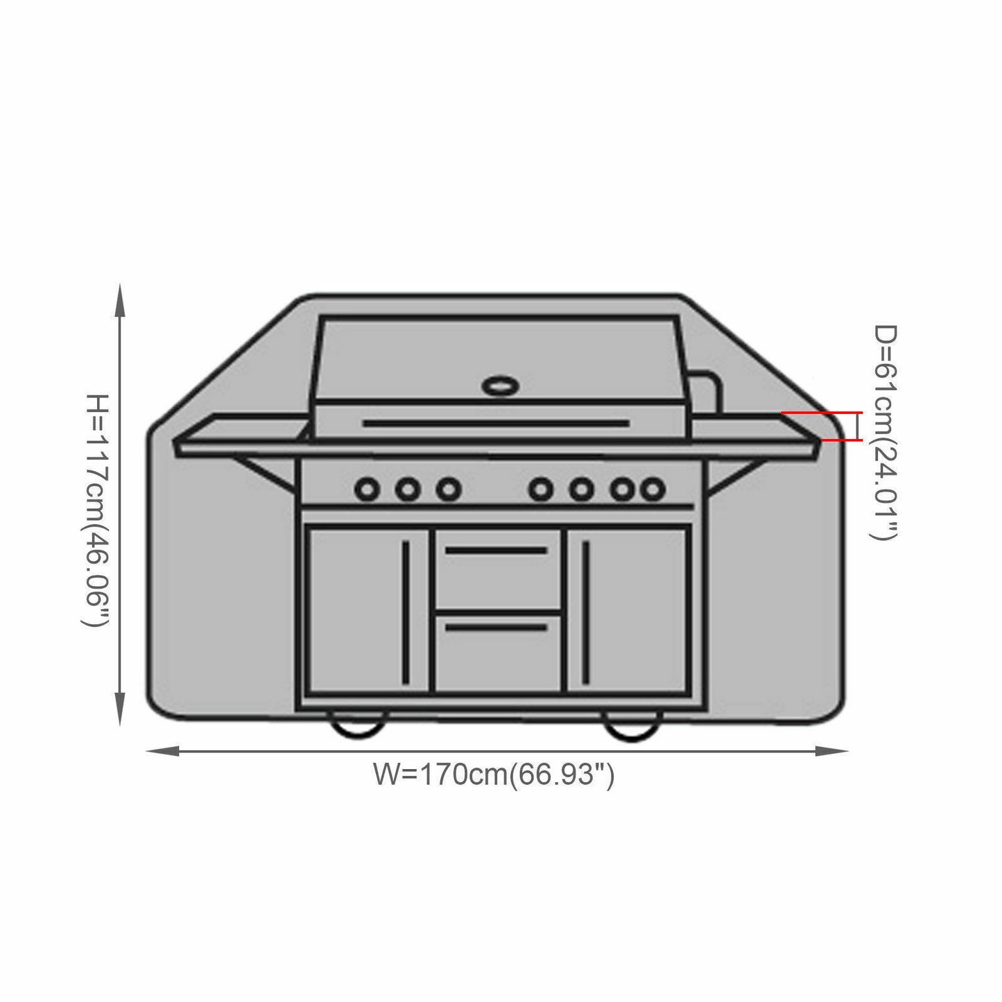 BBQ Cover Burner Waterproof Outdoor Gas Charcoal Barbecue Grill Protector