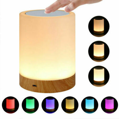 USB LED Lamp 7 Color GRB Touch Night Light Mood Dimmable Bedside Rechargeable