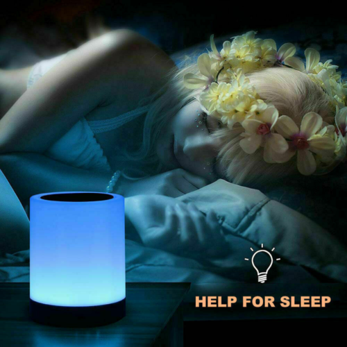 USB LED Lamp 7 Color GRB Touch Night Light Mood Dimmable Bedside Rechargeable