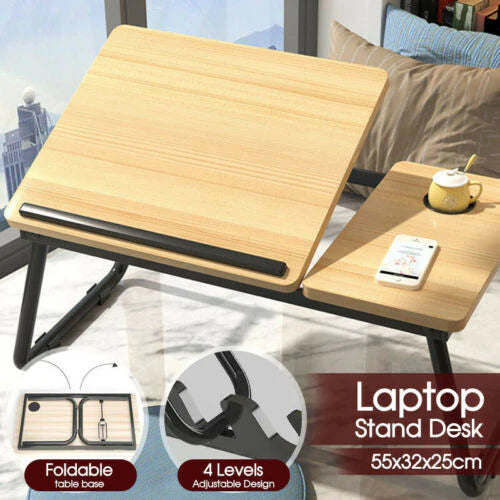 FOLDABLE LAPTOP STAND DESK TABLE TRAY BED STUDY PORTABLE ADJUSTABLE