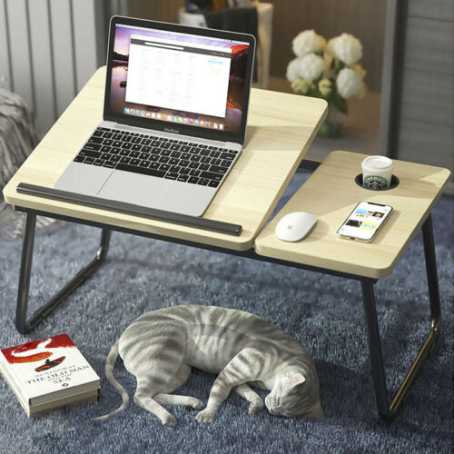 FOLDABLE LAPTOP STAND DESK TABLE TRAY BED STUDY PORTABLE ADJUSTABLE