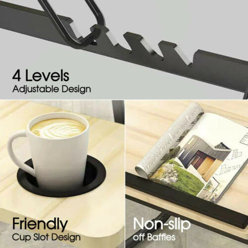 FOLDABLE LAPTOP STAND DESK TABLE TRAY BED STUDY PORTABLE ADJUSTABLE