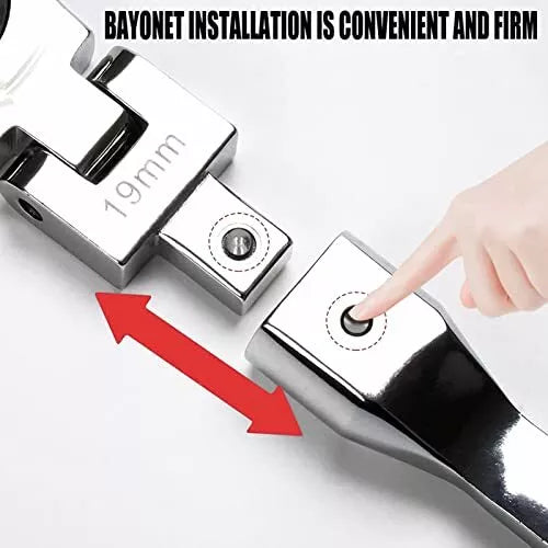 8in1 Ratchet Wrench, Steel Various Sizes Wide Application Drive Wrench 180° Head