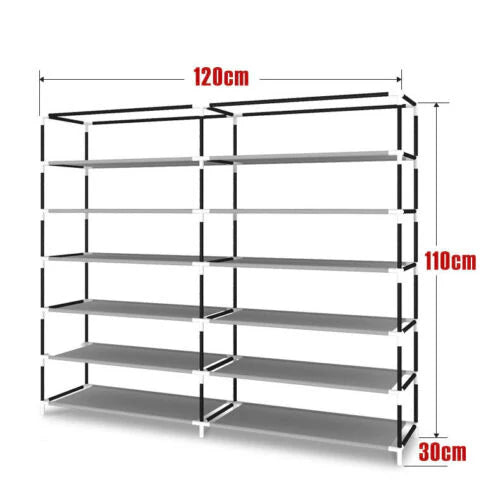 36 PAIRS SHOES CABINET STORAGE SHOE RACK WITH COVER PORTABLE WARDROBE