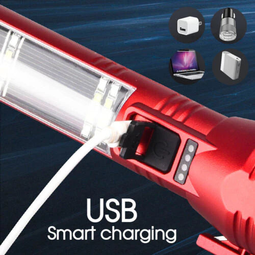 MOST POWERFUL 110000LM TACTICAL MAGNETIC USB FLASHLIGHT LED HUNTING TORCH