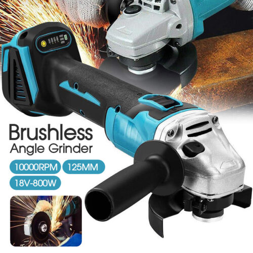 Brushless Cordless Angle Grinder 125mm Cutting Polishing For Makita 18V Battery