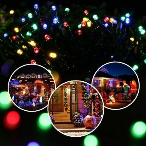 Solar Fairy String Lights 100/200/500 LED Outdoor Garden Christmas Party Decor