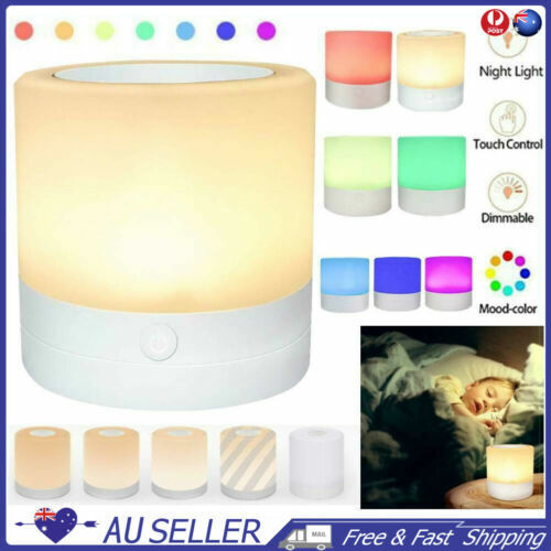 USB LED Lamp 7 Color GRB Touch Night Light Mood Dimmable Bedside Rechargeable