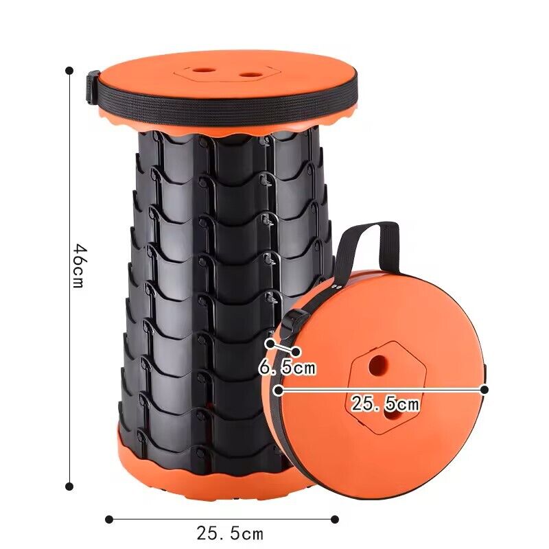 Portable Stool Retractable Chair Folding Telescoping Seat Camping Fishing Chair
