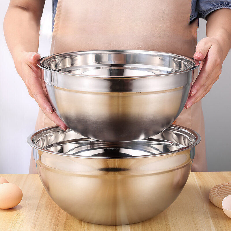 7pc Stainless Steel Mixing Bowls Set with Lids and Non-Slip Bottoms