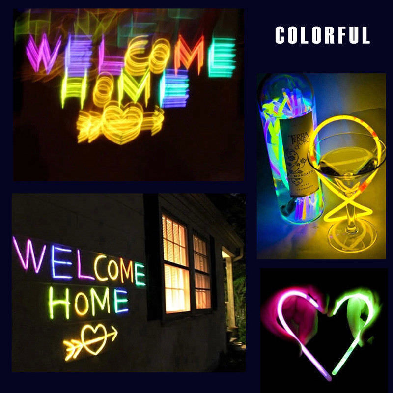 100Pcs Mixed color glow sticks party glowsticks bracelets light glow in the dark