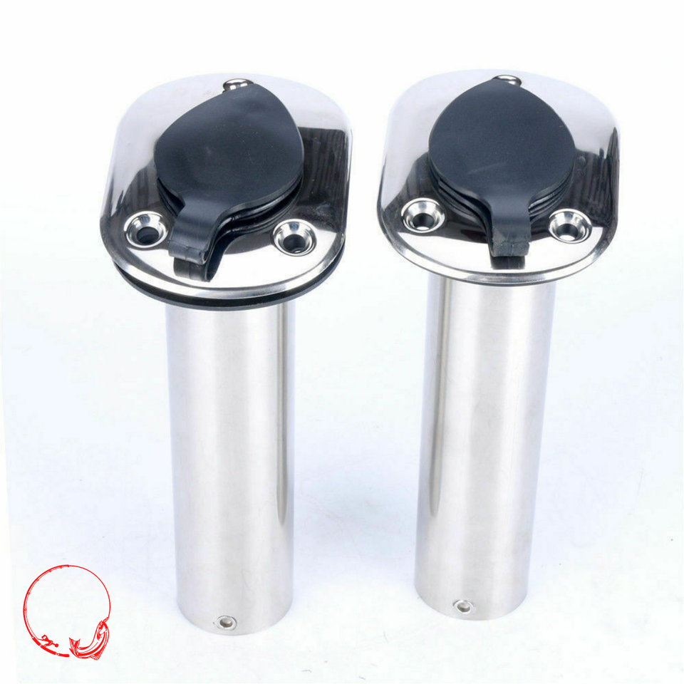 304 Marine Grade Stainless Steel Flush Mount 30 Degree Fishing Rod Holders
