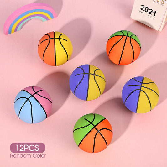 12-24Pcs High Bounce Hand Balls Pack - Rubber Bouncing Ball Set Handballs Set