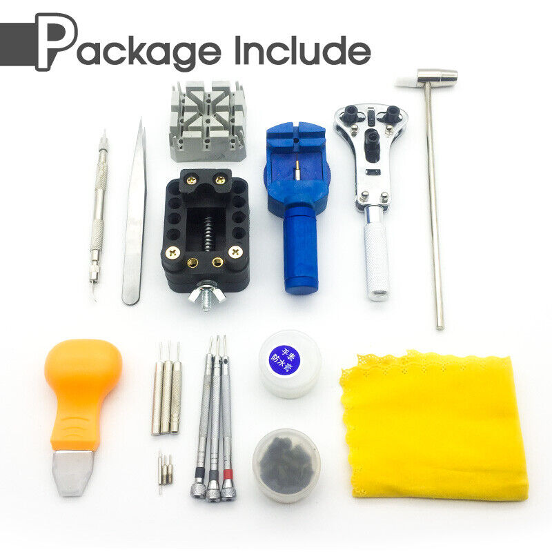 21PCs Horologe Watchmaker Watch Link Pin Remover Case Opener Repair Tool Kit Set