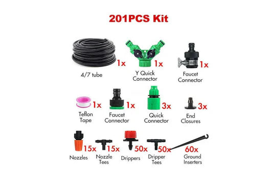 Garden Irrigation System Plant Watering DIY Micro Drip 152Pcs/201Pcs/202Pcs Kits