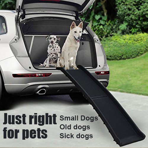 Folding Car Dog Pet Ramp Steps Bi Fold Ultra Light SUVs Vans Portable