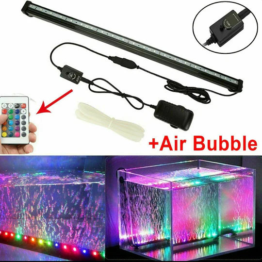 LED AQUARIUM LIGHTS SUBMERSIBLE AIR BUBBLE RGB LIGHT FOR FISH TANK UNDERWATER