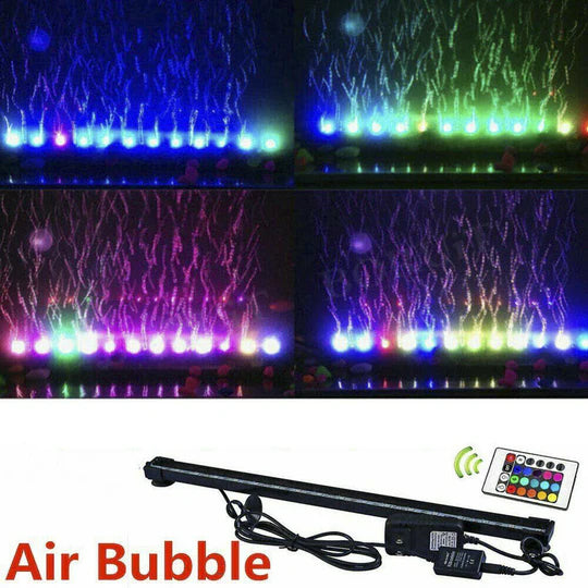 LED AQUARIUM LIGHTS SUBMERSIBLE AIR BUBBLE RGB LIGHT FOR FISH TANK UNDERWATER