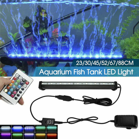 LED AQUARIUM LIGHTS SUBMERSIBLE AIR BUBBLE RGB LIGHT FOR FISH TANK UNDERWATER