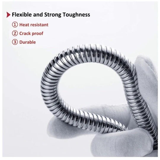 150cm Stainless Steel Shower Hose Chrome Replacement Flexible Handheld