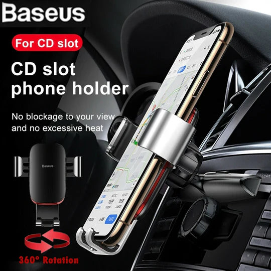Universal Phone Gravity CD Slot Air Vent Car Holder Stand Mount Clip