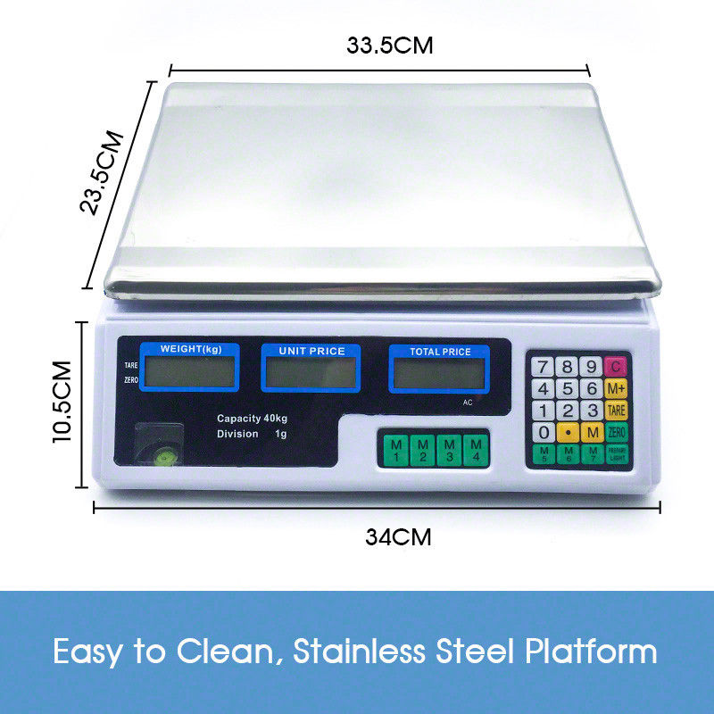 Digital 40KG Kitchen Electronic Scale Commercial Shop Weight Scales Food