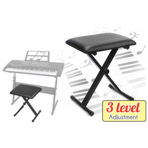 Adjustable 3 Way Folding Keyboard Piano Stool Bench Seat Chair AU STOCK