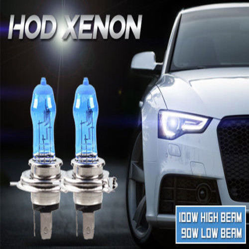 H4 HEADLIGHT GLOBES CAR LIGHT BULBS 100/90W 6000K 12V XENON SUPER WHITE (1 Pair)