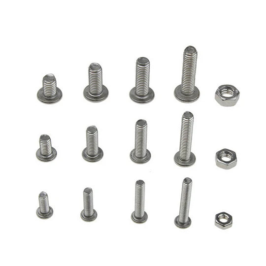 500PC M3 M4 M5 304 STAINLESS STEEL HEX SOCKET BUTTON HEAD BOLTS SCREWS NUTS KIT