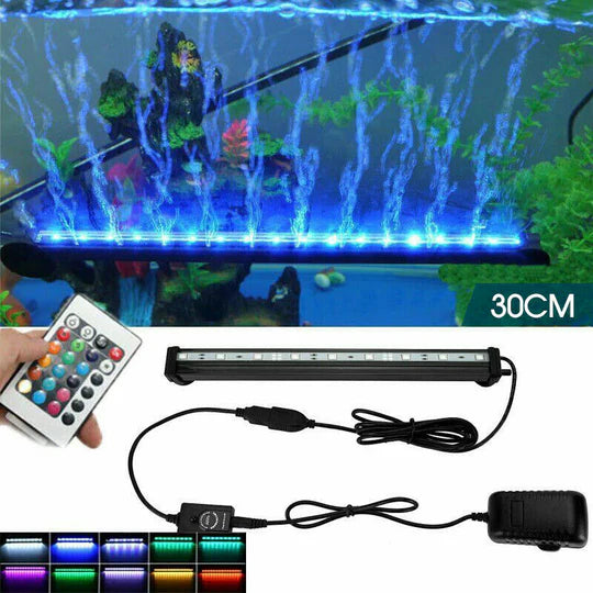 LED AQUARIUM LIGHTS SUBMERSIBLE AIR BUBBLE RGB LIGHT FOR FISH TANK UNDERWATER