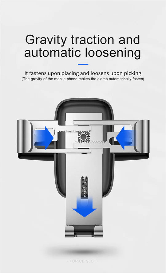 Universal Phone Gravity CD Slot Air Vent Car Holder Stand Mount Clip