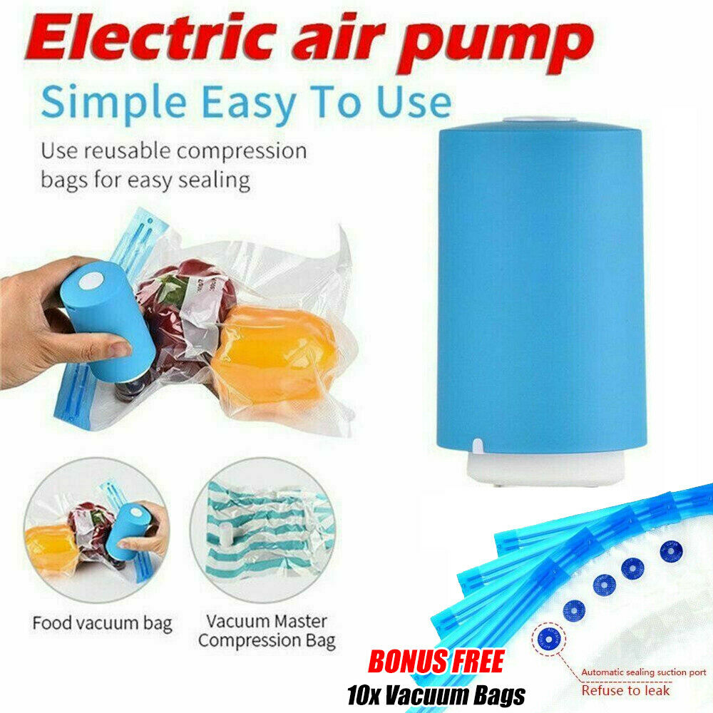 Mini USB Automatic Electric Air Compression Vacuum Pump Free 10 Compressed Bags