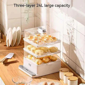 2/3Tiers Multi-Functional Household Electric Steamer Transparent Automatic Breakfast Machine