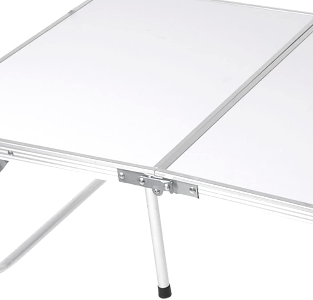 Portable Outdoor Foldable Picnic Camping Table BBQ Desk, 90 cm Length, White