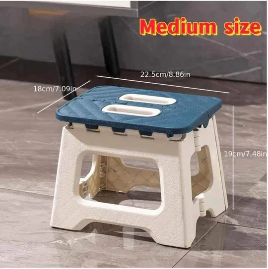 Folding Step Stool Portable Plastic Foldable Chair Store Flat Outdoor 23cm/27cm