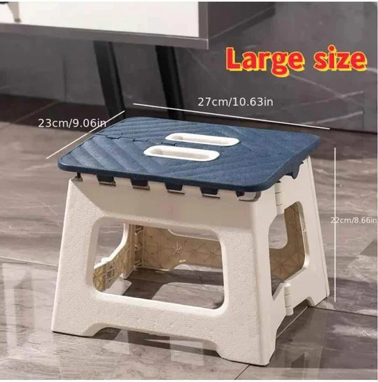 Folding Step Stool Portable Plastic Foldable Chair Store Flat Outdoor 23cm/27cm