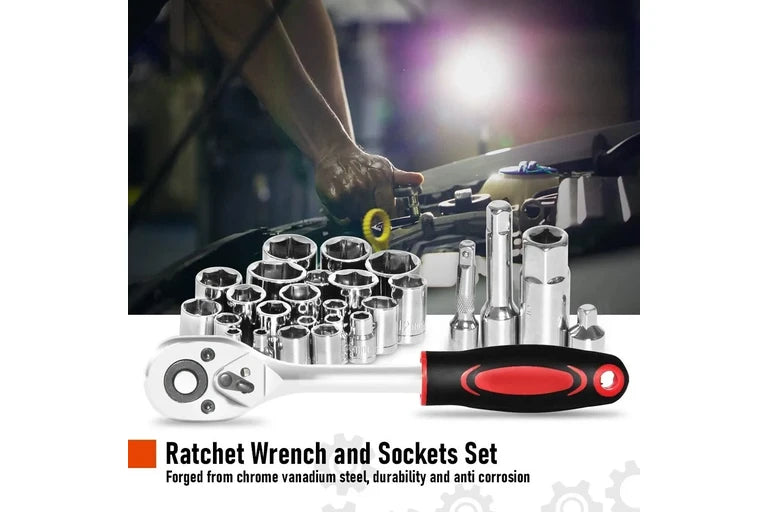 216pcs Mechanics Tool Kit Screwdriver Bit Wrench Repair Set