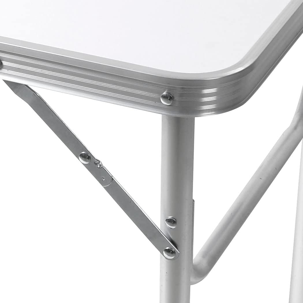 Portable Outdoor Foldable Picnic Camping Table BBQ Desk, 90 cm Length, White