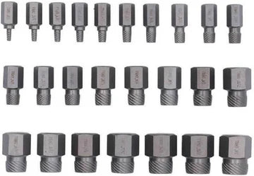 25-Piece Damaged Screw Extractor Set Multi-Spline Easy Out Broken Bolt Remover