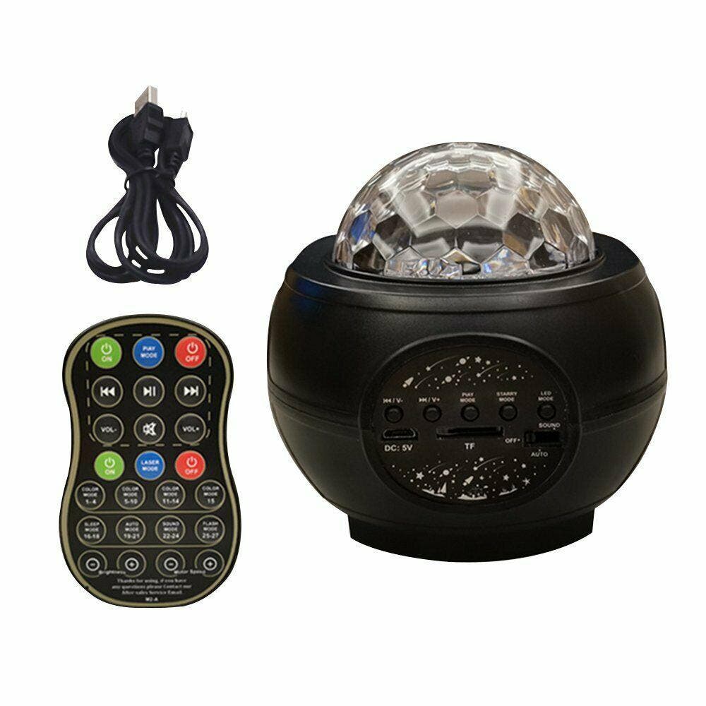 Galaxy Starry Night Lamp 1X LED Star Projector Night Light Ocean Wave Projector